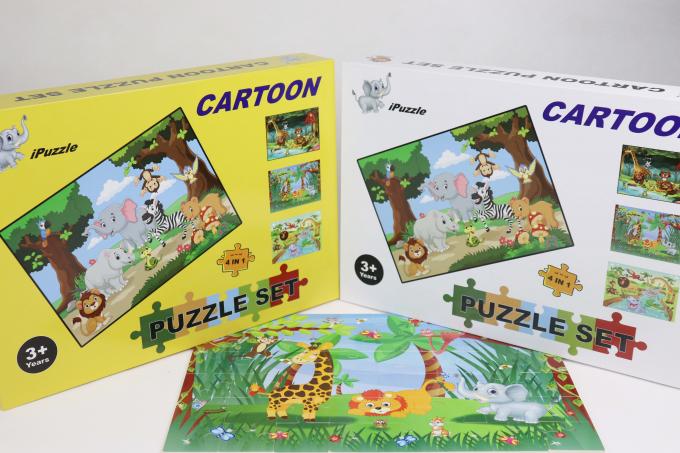 Cool 4 Paket Kağıt Bulmaca Bebek 4-8 Yaş Öğrenme Eğitimsel 0
