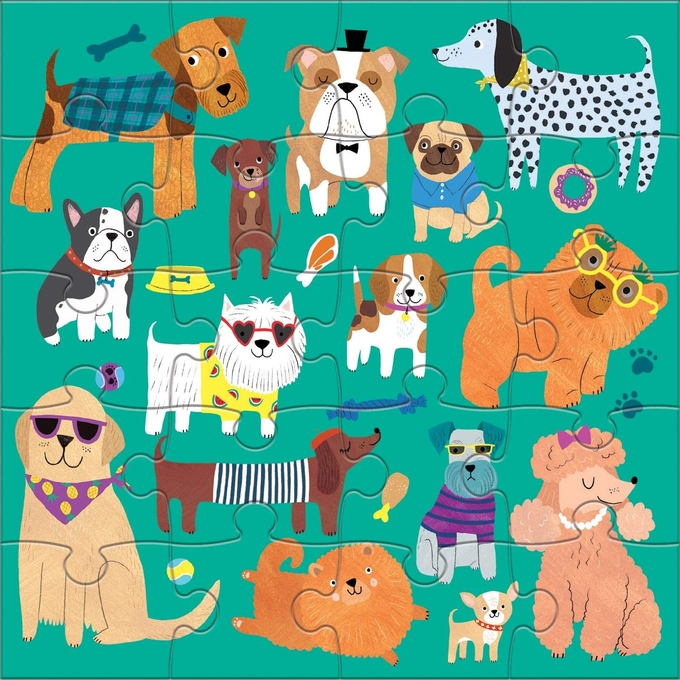 Kediler Köpekler Manyetik Bulmaca 6.5 x 6.5 " Çok renkli 2